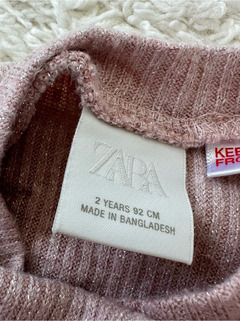 Zara Pink Ribbed Sparkle Set